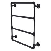  Pipeline Collection 24'' Wall Mounted Ladder Towel Bar in Matte Black, 24'' W x 4-3/8'' D x 31'' H