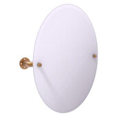  Pipeline Collection Frameless Oval Wall Mounted Tilt Mirror in Brushed Bronze, 24-1/2'' Diameter x 4-1/8'' D x 28-1/2'' H
