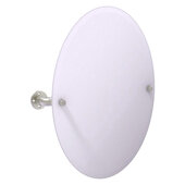  Pipeline Collection Frameless Oval Wall Mounted Tilt Mirror in Satin Nickel, 24-1/2'' Diameter x 4-1/8'' D x 28-1/2'' H