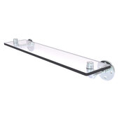  Pipeline Collection 22'' Glass Shelf in Polished Chrome, 22'' W x 5-5/8'' D x 3-1/2'' H