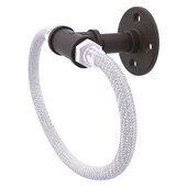  Pipeline Collection Towel Ring with Stainless Steel Braided Ring in Oil Rubbed Bronze, 9-1/2'' W x 3-13/16'' D x 7'' H