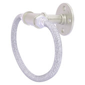  Pipeline Collection Towel Ring with Stainless Steel Braided Ring in Satin Nickel, 9-1/2'' W x 3-13/16'' D x 7'' H