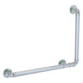  Pipeline Collection 12'' x 18'' Right Hand 90 Degree Grab Bar in Polished Chrome, 21-1/2'' W x 3-3/16'' D x 15-1/2'' H