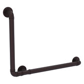  Pipeline Collection 12'' x 18'' Left Hand 90 Degree Grab Bar in Antique Bronze, 21-1/2'' W x 3-3/16'' D x 15-1/2'' H
