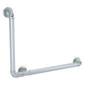  Pipeline Collection 12'' x 18'' Left Hand 90 Degree Grab Bar in Polished Chrome, 21-1/2'' W x 3-3/16'' D x 15-1/2'' H