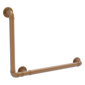  Pipeline Collection 18'' x 24'' Left Hand 90 Degree Grab Bar in Brushed Bronze, 27-1/2'' W x 3-3/16'' D x 21-1/2'' H