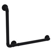  Pipeline Collection 18'' x 24'' Left Hand 90 Degree Grab Bar in Matte Black, 27-1/2'' W x 3-3/16'' D x 21-1/2'' H