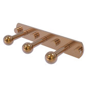  Prestige Skyline Collection 3-Position Multi Peg in Brushed Bronze, 8'' W x 3'' D x 1-1/2'' H