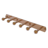  Prestige Skyline Collection 6-Position Tie and Belt Rack in Brushed Bronze, 15-1/2'' W x 3'' D x 1-1/2'' H