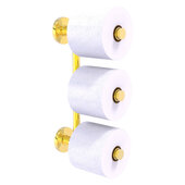  Prestige Skyline Collection 3-Roll Reserve Roll Toilet Paper Holder in Polished Brass, 2-5/8'' W x 7-5/16'' D x 14'' H