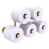  Prestige Skyline Collection 5-Roll Reserve Roll Toilet Paper Holder in Unlacquered Brass, 14-7/8'' W x 7'' D x 7-1/2'' H