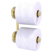  Prestige Skyline Collection 2-Roll Reserve Roll Toilet Paper Holder in Satin Brass, 6-1/8'' W x 2-5/8'' D x 8-1/8'' H