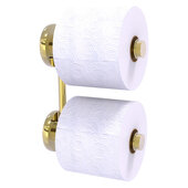  Prestige Skyline Collection 2-Roll Reserve Roll Toilet Paper Holder in Unlacquered Brass, 6-1/8'' W x 2-5/8'' D x 8-1/8'' H