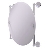  Prestige Skyline Collection Round Frameless Rail Mounted Mirror in Polished Chrome, 22'' Diameter x 3-13/16'' D x 22'' H