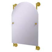  Prestige Skyline Collection Arched Top Frameless Rail Mounted Mirror in Polished Brass, 21'' W x 3-13/16'' D x 32'' H
