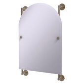  Prestige Skyline Collection Arched Top Frameless Rail Mounted Mirror in Antique Pewter, 21'' W x 3-13/16'' D x 32'' H