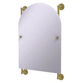  Prestige Skyline Collection Arched Top Frameless Rail Mounted Mirror in Satin Brass, 21'' W x 3-13/16'' D x 32'' H