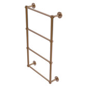  Prestige Skyline Collection 4-Tier 24'' Ladder Towel Bar with Smooth Accent in Brushed Bronze, 24'' W x 5'' D x 34'' H