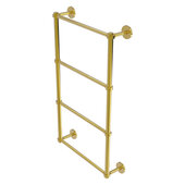  Prestige Skyline Collection 4-Tier 24'' Ladder Towel Bar with Smooth Accent in Polished Brass, 24'' W x 5'' D x 34'' H