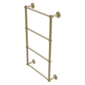  Prestige Skyline Collection 4-Tier 24'' Ladder Towel Bar with Smooth Accent in Satin Brass, 24'' W x 5'' D x 34'' H