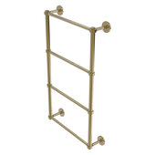  Prestige Skyline Collection 4-Tier 30'' Ladder Towel Bar with Smooth Accent in Unlacquered Brass, 30'' W x 5'' D x 34'' H