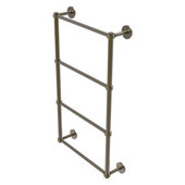  Prestige Skyline Collection 4-Tier 24'' Ladder Towel Bar with Grooved Detail in Antique Brass, 24'' W x 5'' D x 34'' H
