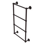  Prestige Skyline Collection 4-Tier 24'' Ladder Towel Bar with Grooved Detail in Antique Bronze, 24'' W x 5'' D x 34'' H