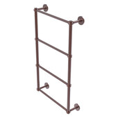  Prestige Skyline Collection 4-Tier 24'' Ladder Towel Bar with Grooved Detail in Antique Copper, 24'' W x 5'' D x 34'' H