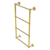  Prestige Skyline Collection 4-Tier 24'' Ladder Towel Bar with Grooved Detail in Polished Brass, 24'' W x 5'' D x 34'' H
