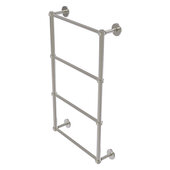  Prestige Skyline Collection 4-Tier 30'' Ladder Towel Bar with Grooved Detail in Satin Nickel, 30'' W x 5'' D x 34'' H