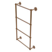  Prestige Skyline Collection 4-Tier 24'' Ladder Towel Bar with Twisted Detail in Brushed Bronze, 24'' W x 5'' D x 34'' H