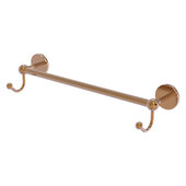  Prestige Skyline Collection 18'' Towel Bar with Integrated Hooks in Brushed Bronze, 20-1/4'' W x 5-11/16'' D x 3-7/8'' H