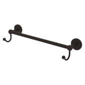  Prestige Skyline Collection 18'' Towel Bar with Integrated Hooks in Oil Rubbed Bronze, 20-1/4'' W x 5-11/16'' D x 3-7/8'' H