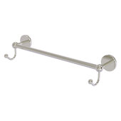  Prestige Skyline Collection 18'' Towel Bar with Integrated Hooks in Satin Nickel, 20-1/4'' W x 5-11/16'' D x 3-7/8'' H