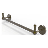 Prestige Skyline Collection 18'' Towel Bar with Integrated Peg Hooks in Antique Brass, 20-1/4'' W x 3-13/16'' D x 3-5/16'' H