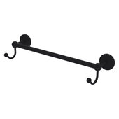  Prestige Skyline Collection 24'' Towel Bar with Integrated Hooks in Matte Black, 26-1/4'' W x 5-11/16'' D x 3-7/8'' H