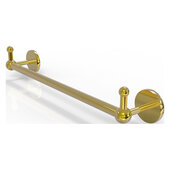  Prestige Skyline Collection 24'' Towel Bar with Integrated Peg Hooks in Polished Brass, 26-1/4'' W x 3-13/16'' D x 3-5/16'' H