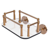  Prestige Skyline Collection Wall Mounted Glass Guest Towel Tray in Brushed Bronze, 10-1/4'' W x 8'' D x 5'' H