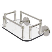  Prestige Skyline Collection Wall Mounted Glass Guest Towel Tray in Satin Nickel, 10-1/4'' W x 8'' D x 5'' H