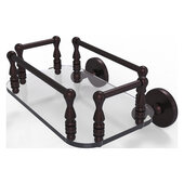  Prestige Skyline Collection Wall Mounted Glass Guest Towel Tray in Antique Bronze, 10-1/4'' W x 8'' D x 4-13/16'' H