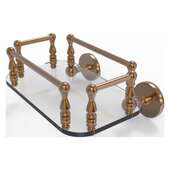  Prestige Skyline Collection Wall Mounted Glass Guest Towel Tray in Brushed Bronze, 10-1/4'' W x 8'' D x 4-13/16'' H