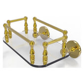  Prestige Skyline Collection Wall Mounted Glass Guest Towel Tray in Polished Brass, 10-1/4'' W x 8'' D x 4-13/16'' H