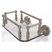  Prestige Skyline Collection Wall Mounted Glass Guest Towel Tray in Antique Pewter, 10-1/4'' W x 8'' D x 4-13/16'' H