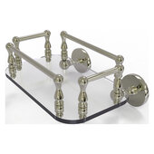  Prestige Skyline Collection Wall Mounted Glass Guest Towel Tray in Polished Nickel, 10-1/4'' W x 8'' D x 4-13/16'' H