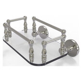  Prestige Skyline Collection Wall Mounted Glass Guest Towel Tray in Satin Nickel, 10-1/4'' W x 8'' D x 4-13/16'' H