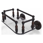  Prestige Skyline Collection Wall Mounted Glass Guest Towel Tray in Venetian Bronze, 10-1/4'' W x 8'' D x 4-13/16'' H