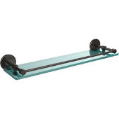  22 Inch Tempered Glass Shelf with Gallery Rail, Oil Rubbed Bronze