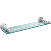  22 Inch Tempered Glass Shelf with Gallery Rail, Polished Chrome