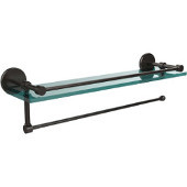  Prestige Skyline Collection Paper Towel Holder with 16 Inch Gallery Glass Shelf, Oil Rubbed Bronze