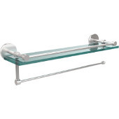  Prestige Skyline Collection Paper Towel Holder with 16 Inch Gallery Glass Shelf, Satin Chrome